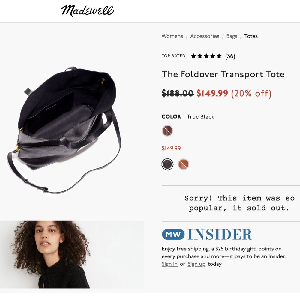 Madewell Foldover Transport Tote